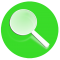 Logo of the data exploration service - represent a loupe
